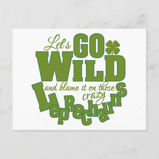 Zollpostkarte Leprechaun Postkarte (Vorderseite)