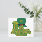 Zollpostkarte Leprechaun Postkarte (Stehend Vorderseite)