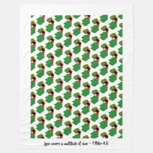 Zollrechtliche Christliche Flagge Sambias Fleecedecke