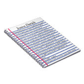 ZOLLRECHTLICHE SCHREIBBOGENMELDUNG mit Kursivschri Notizblock (Rechte Seite)