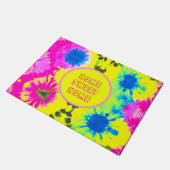 ZOLLREICHE ABSTRAKTE ZUHAUSE SWEET ZUHAUSE-KRAWATT FUßMATTE (Schrägansicht)