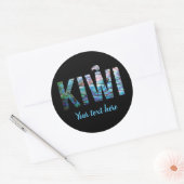 ZOLLREIHE NEUZEALAND KIWI PAUA RUNDSCHALTER RUNDER AUFKLEBER (Umschlag)