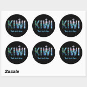 ZOLLREIHE NEUZEALAND KIWI PAUA RUNDSCHALTER RUNDER AUFKLEBER (Blatt)