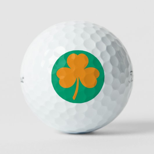 Zollsatz für irisches Kleeblatt Golfball (Vorderseite)