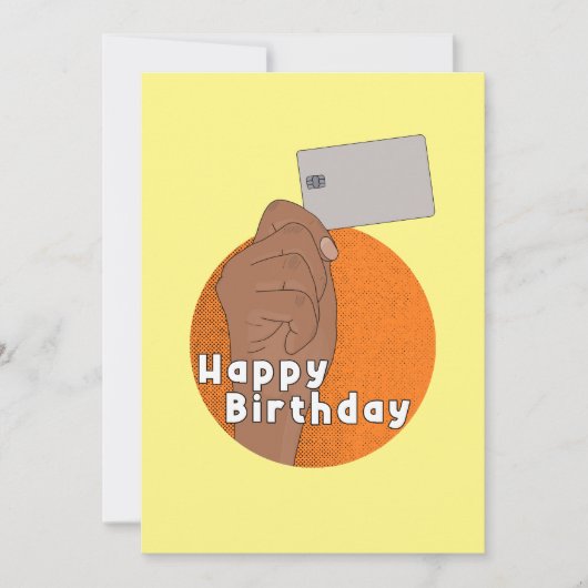 Zollschuld oder Kreditkarte Funny Happy Birthday Einladung (Vorderseite)