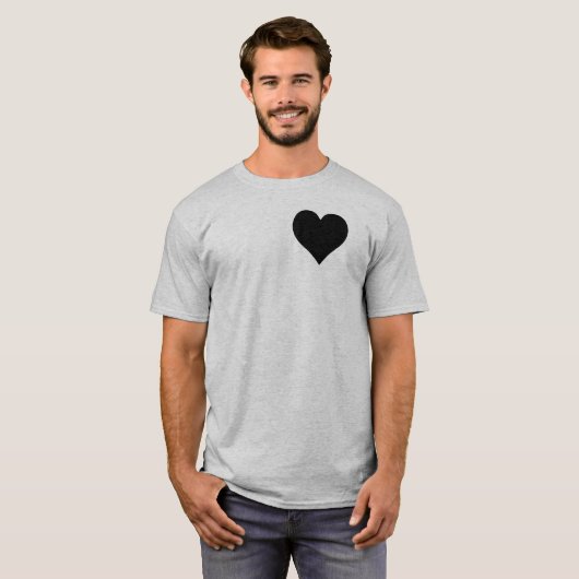 ZOLLSCHWARZES HERZ T-Shirt (Vorne ganz)