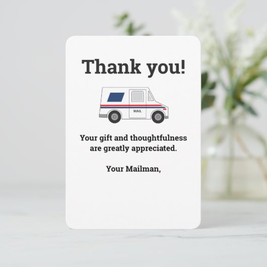 Zollspediteur Dankeskarte (Stehend Vorderseite)