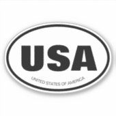 Zollspezifisches Land oder Staat Abkürzung für ova Aufkleber (Vorderseite)