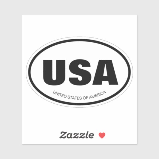 Zollspezifisches Land oder Staat Abkürzung für ova Aufkleber (Blatt)