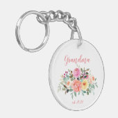 ZOLLSTÄNDIGES Oma Datum - Erstmaliges Oma Schlüsselanhänger (Vorderseite links)