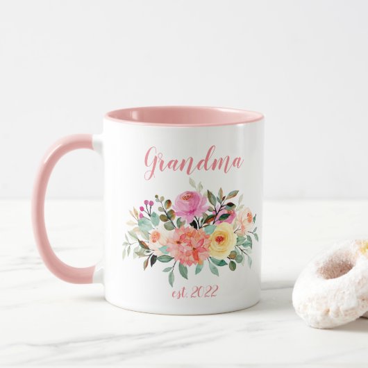 ZOLLSTÄNDIGES Oma Datum - Erstmaliges Oma Tasse (Mit Donut)