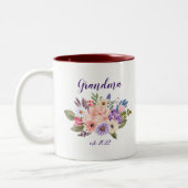 ZOLLSTÄNDIGES Oma Datum - Erstmaliges Oma Zweifarbige Tasse (Links)