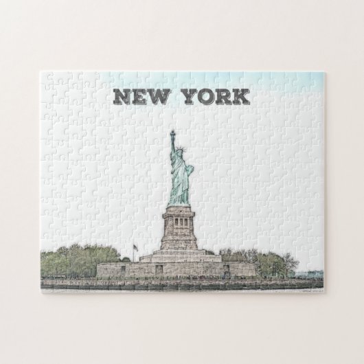 Zollstatue der Freiheit - New York City Puzzle (Horizontal)