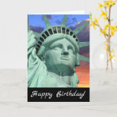 ZOLLSTATUT DER LIBERTÄT BIRTHTAG KARTE (Gelbe Blume)