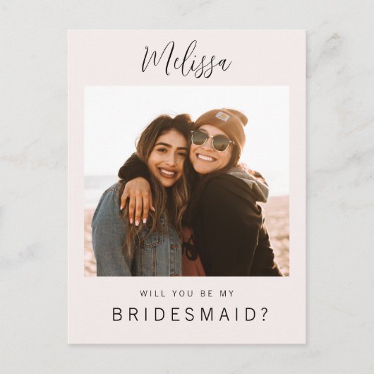 Zolltarifausweis: Sie werden meine Bridesmaid-Kart Postkarte (Vorderseite)