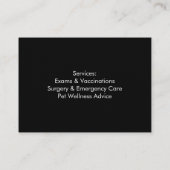 Zolltarifausweis Visitenkarte (Rückseite)