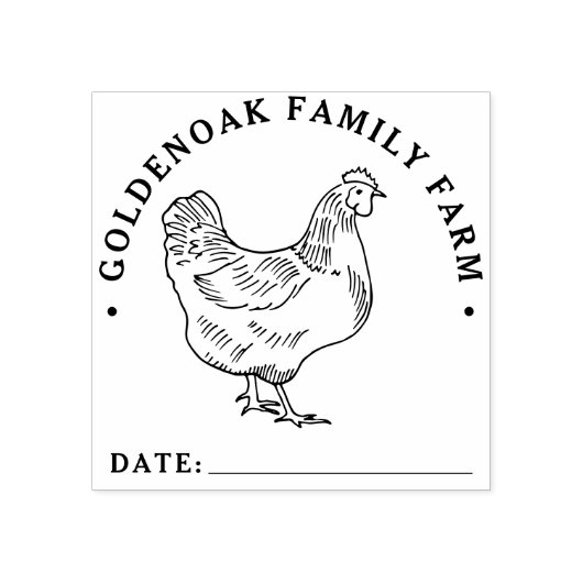 Zolltarifdatum Hühnereier Personalisiert Eierfarm Gummistempel (Prägung)