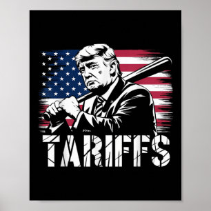 Zolltarife Trump US Flag Power Funny Tess Poster