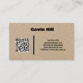 Zolltarifkabinette QR Kraft Visitenkarte (Rückseite)