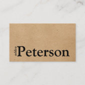 Zolltarifkarte für Kraftpapier Visitenkarte (Vorderseite)