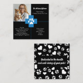 Zolltariflicher Geschäftsausweis mit Foto Quadratische Visitenkarte (Vorne/Hinten)