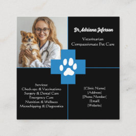 Zolltariflicher Geschäftsausweis mit Foto Quadratische Visitenkarte