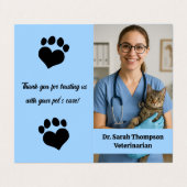 Zolltariflicher Geschäftsausweis mit Foto Visitenkarten (Außenseite Aufgefaltet)