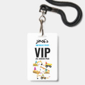 Zolltransporter Geburtstagsparty Pass Ausweis (Vorderseite mit Lanyard)