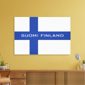 Zollumhüllte Leinwand mit finnischer Flagge (Insitu (Wohnzimmer))