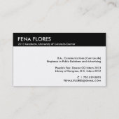 ZollVisitenkarten Visitenkarte (Rückseite)