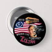 Zoltan Istvan für Präsidenten 2016 Button (Vorne & Hinten)