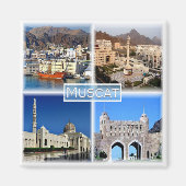 zOM003 MUSCAT Central Business District, Kühlschra Magnet (Vorne)