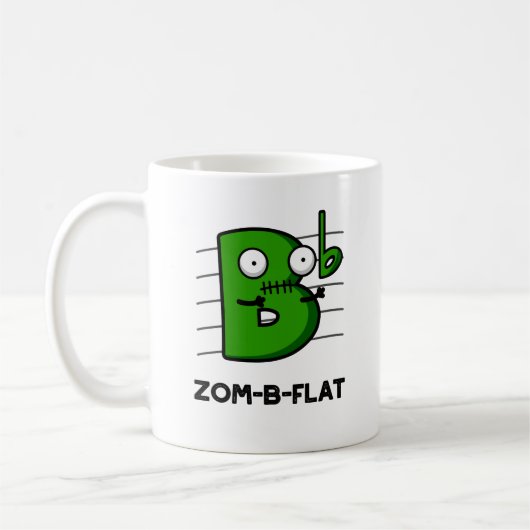 Zom-B-Flat Funny Halloween Zombie Music Pub Kaffeetasse (Links)