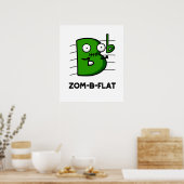 Zom-B-Flat Funny Halloween Zombie Music Pub Poster (Küche)
