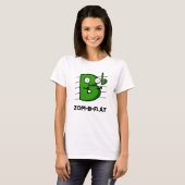 Zom-B-Flat Funny Halloween Zombie Music Pub T-Shirt (Vorne ganz)
