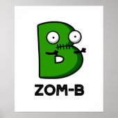 Zom-b Funny Halloween Zombie Alphabet Pub Poster (Vorne)