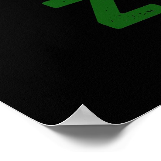 Zom-b Funny Zombie Alphabet B Pun Dark BG Poster (Ecke)