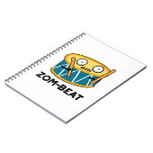 Zom beat Funny Halloween Zombie Drum Pun Notizblock (Linke Seite)