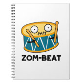 Zom beat Funny Halloween Zombie Drum Pun Notizblock (Vorderseite)