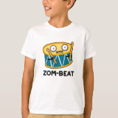Zom beat Funny Halloween Zombie Drum Pun T-Shirt (Vorderseite)