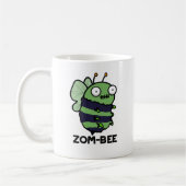 Zom-bee Funny Halloween Zombie Bee Pun Kaffeetasse (Links)
