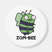 Zom-bee Funny Halloween Zombie Bee Pun Magnet (Vorne)