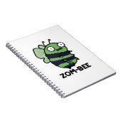 Zom-bee Funny Halloween Zombie Bee Pun Notizblock (Rechte Seite)