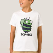 Zom-bee Funny Halloween Zombie Bee Pun T-Shirt (Vorderseite)