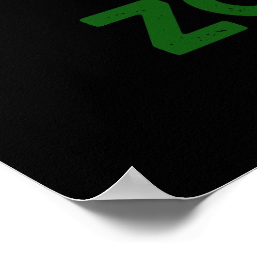 Zom-bee Funny Zombie Bee Pun Dark BG Poster (Ecke)