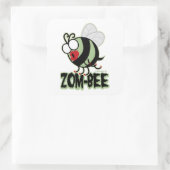 Zom-Bee Quadratischer Aufkleber (Tasche)