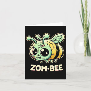 Zom-bee süß gruselige Zombie-Biene Cartoon Hallowe Karte