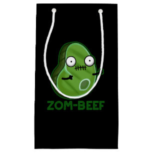 Zom-beef Funny Zombie Fleisch Pun Dark BG Kleine Geschenktüte