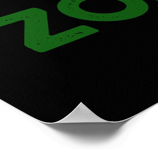 Zom-beef Funny Zombie Fleisch Pun Dark BG Poster (Ecke)