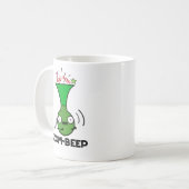 Zom-beep Funny Halloween Zombie Honker Pun Kaffeetasse (Vorderseite Links)